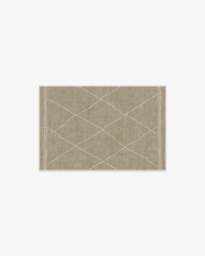 Jesper Stone Flatwoven Rug Brown - 60x90 - Machine Washable Area Rug - Kid & Pet Friendly - Indoor Rugs - Ruggable