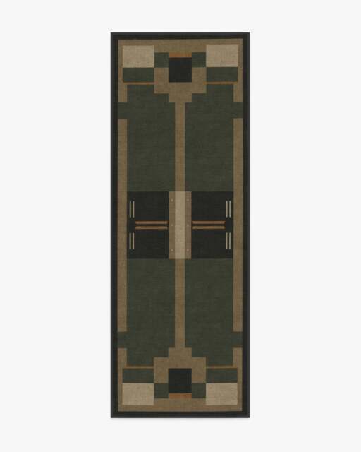 Architectural Digest Monolith Olive Green Rug - 75x215 - Machine Washable Area Rug - Kid & Pet Friendly - Indoor Rugs - Ruggable - image 1