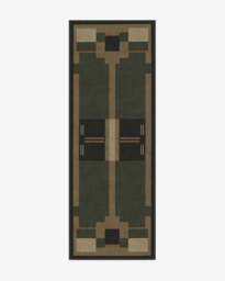 Architectural Digest Monolith Olive Green Rug - 75x215 - Machine Washable Area Rug - Kid & Pet Friendly - Indoor Rugs - Ruggable - thumbnail 1
