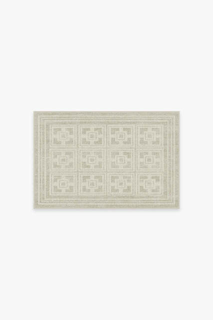 Palm Springs Ivory Stone Flatwoven Rug by Gray Malin - 60x90 - Machine Washable Area Rug - Kid & Pet Friendly - Indoor Rugs - Ruggable - image 1
