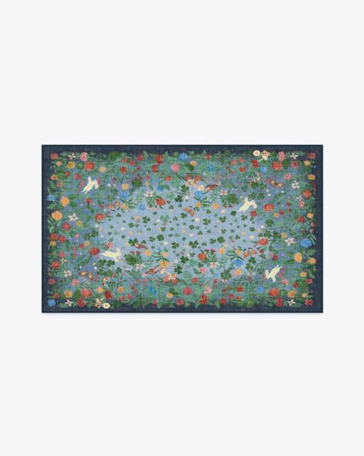 Lily Pad Midnight Multicolour Rug - 90x150 - Machine Washable Area Rug - Kid & Pet Friendly - Indoor Rugs - Ruggable - image 1