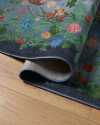 Lily Pad Midnight Multicolour Rug - 90x150 - Machine Washable Area Rug - Kid & Pet Friendly - Indoor Rugs - Ruggable - thumbnail 2