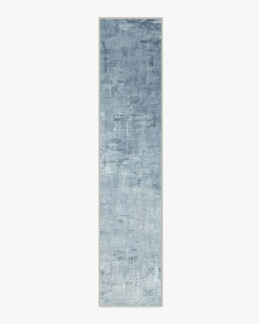 Impasto Slate Blue Rug - 75x365 - Machine Washable Area Rug - Kid & Pet Friendly - Indoor Rugs - Ruggable