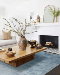 Impasto Slate Blue Rug - 75x365 - Machine Washable Area Rug - Kid & Pet Friendly - Indoor Rugs - Ruggable - thumbnail 2