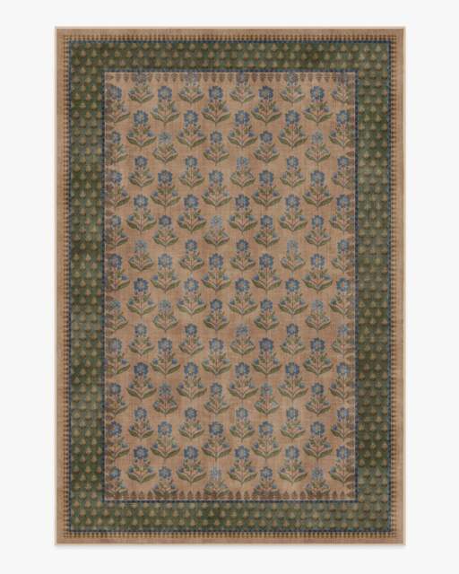 Sundara Taupe & Sage Rug - 185x275 - Machine Washable Area Rug - Kid & Pet Friendly - Indoor Rugs - Ruggable - image 1