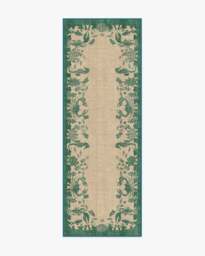 Ionia Emerald & Tan Outdoor Rug - 75x215 - Machine Washable Area Rug - Kid & Pet Friendly - Outdoor Rugs - Ruggable - thumbnail 1