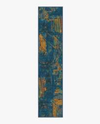 Sgraffito Royal Blue Rug by Malene Barnett - 60x90 - Machine Washable Area Rug - Kid & Pet Friendly - Indoor Rugs - Ruggable - thumbnail 2