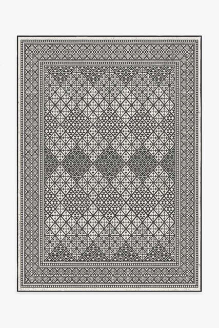 Loseta Black Outdoor Rug - 150x215 - Machine Washable Area Rug - Kid & Pet Friendly - Indoor Rugs - Ruggable - image 1