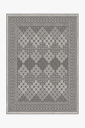 Loseta Black Outdoor Rug - 150x215 - Machine Washable Area Rug - Kid & Pet Friendly - Indoor Rugs - Ruggable