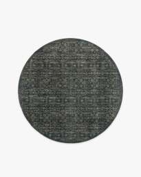 Sierra Soft Black Rug - 185 Round - Machine Washable Area Rug - Kid & Pet Friendly - Indoor Rugs - Ruggable - thumbnail 1