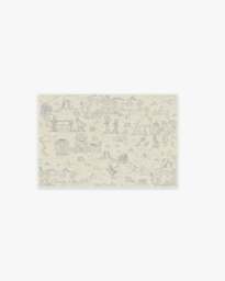 Woody's Roundup Stone Blue Flatwoven Rug - 60x90 - Machine Washable Area Rug - Kid & Pet Friendly - Indoor Rugs - Ruggable - thumbnail 1