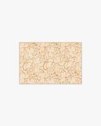 Corrine Cream & Ochre Flatwoven Rug Yellow - 60x90 - Machine Washable Area Rug - Kid & Pet Friendly - Indoor Rugs - Ruggable - thumbnail 1