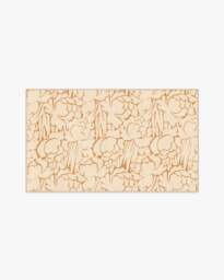 Corrine Cream & Ochre Flatwoven Rug Yellow - 60x90 - Machine Washable Area Rug - Kid & Pet Friendly - Indoor Rugs - Ruggable - thumbnail 2