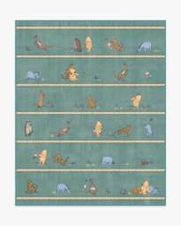 Time With Friends Teal Flatwoven Rug - 150x215 - Machine Washable Area Rug - Kid & Pet Friendly - Indoor Rugs - Ruggable - thumbnail 2
