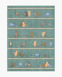 Time With Friends Teal Flatwoven Rug - 150x215 - Machine Washable Area Rug - Kid & Pet Friendly - Indoor Rugs - Ruggable