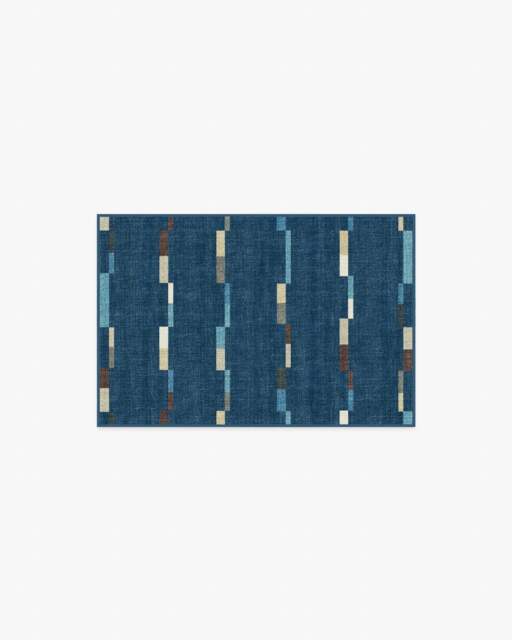 Rift Navy Rug - 60x90 - Machine Washable Area Rug - Kid & Pet Friendly - Indoor Rugs - Ruggable - image 1