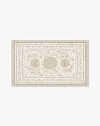 Twin Bunny Border Natural Rug - 90x150 - Machine Washable Area Rug - Kid & Pet Friendly - Indoor Rugs - Ruggable - thumbnail 1
