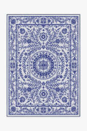 Fontaine Delft Blue Outdoor Rug - 150x215 - Machine Washable Area Rug - Kid & Pet Friendly - Indoor Rugs - Ruggable