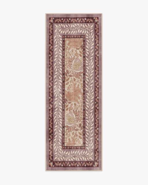 Provence Mauve Rug - 75x215 - Machine Washable Area Rug - Kid & Pet Friendly - Indoor Rugs - Ruggable - image 1
