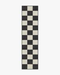 Jaque Checkered Black Rug - 200x290 - Machine Washable Area Rug - Kid & Pet Friendly - Indoor Rugs - Ruggable - thumbnail 2