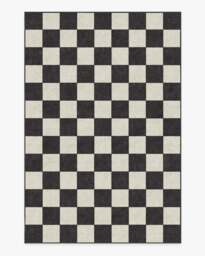 Jaque Checkered Black Rug - 200x290 - Machine Washable Area Rug - Kid & Pet Friendly - Indoor Rugs - Ruggable - thumbnail 1