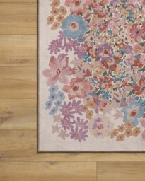 Artemis Rose Rug by Liberty Pink - 245 Round - Machine Washable Area Rug - Kid & Pet Friendly - Indoor Rugs - Ruggable - thumbnail 5