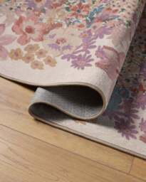 Artemis Rose Rug by Liberty Pink - 245 Round - Machine Washable Area Rug - Kid & Pet Friendly - Indoor Rugs - Ruggable - thumbnail 4
