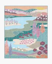 Dreamland Multicolour Pastel Rug Blue - 245x305 - Machine Washable Area Rug - Kid & Pet Friendly - Indoor Rugs - Ruggable - thumbnail 1