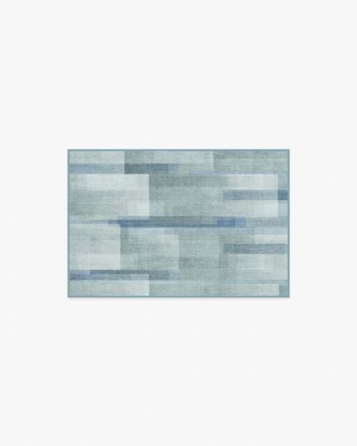 Solar Drift Silver Blue Rug - 60x90 - Machine Washable Area Rug - Kid & Pet Friendly - Indoor Rugs - Ruggable - image 1
