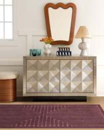 Inkdrop Burgundy Rug by Jonathan Adler - 75x215 - Machine Washable Area Rug - Kid & Pet Friendly - Indoor Rugs - Ruggable - thumbnail 2