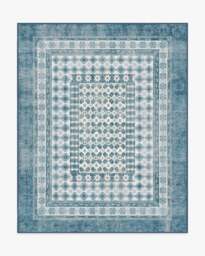 Cyrus Ocean & Ivory Outdoor Rug - 245x305 - Machine Washable Area Rug - Kid & Pet Friendly - Outdoor Rugs - Ruggable