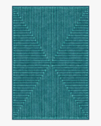 Inkdrop Blue & Teal Rug by Jonathan Adler - 200x290 - Machine Washable Area Rug - Kid & Pet Friendly - Indoor Rugs - Ruggable - thumbnail 1