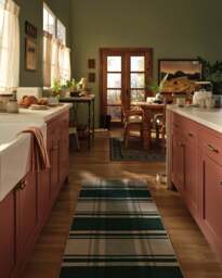 Easton Plaid Green Rug - 75x215 - Machine Washable Area Rug - Kid & Pet Friendly - Indoor Rugs - Ruggable - thumbnail 2