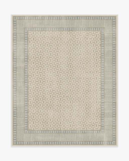 Kairos Ivory & Blue Rug - 245x305 - Machine Washable Area Rug - Kid & Pet Friendly - Indoor Rugs - Ruggable - image 1