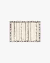 Hemma Cream & Charcoal Flatwoven Rug - 60x90 - Machine Washable Area Rug - Kid & Pet Friendly - Indoor Rugs - Ruggable - thumbnail 1