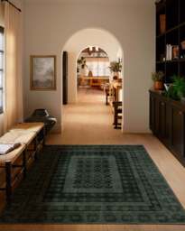 Cyrus Forest Green Rug - 200x290 - Machine Washable Area Rug - Kid & Pet Friendly - Indoor Rugs - Ruggable - thumbnail 3