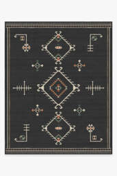 Damali Black Outdoor Rug - 245x305 - Machine Washable Area Rug - Kid & Pet Friendly - Indoor Rugs - Ruggable - thumbnail 1