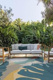 Havana Outdoor Rug Blue - 275x365 - Machine Washable Area Rug - Kid & Pet Friendly - Indoor Rugs - Ruggable - thumbnail 3