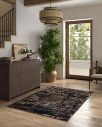 Ourea Dark Wood Rug Brown - 150x215 - Machine Washable Area Rug - Kid & Pet Friendly - Indoor Rugs - Ruggable - thumbnail 2