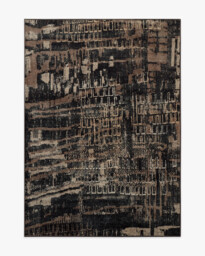 Ourea Dark Wood Rug Brown - 150x215 - Machine Washable Area Rug - Kid & Pet Friendly - Indoor Rugs - Ruggable - thumbnail 1