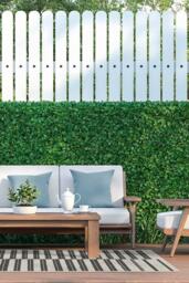 Offset Stripe Black Outdoor Rug - 275x365 - Machine Washable Area Rug - Kid & Pet Friendly - Outdoor Rugs - Ruggable - thumbnail 2