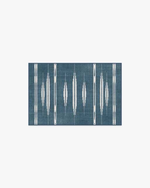 Raye Indigo & Ivory Rug - 60x90 - Machine Washable Area Rug - Kid & Pet Friendly - Indoor Rugs - Ruggable - image 1