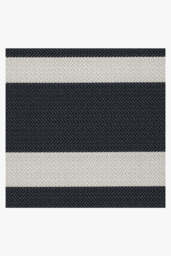 Sailmaker Stripe Black Outdoor Rug - 150x215 - Machine Washable Area Rug - Kid & Pet Friendly - Indoor Rugs - Ruggable - thumbnail 4