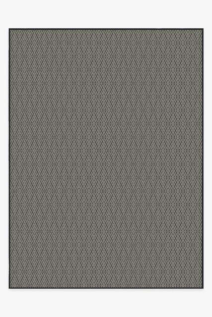 Halo Diamond Black Outdoor Rug - 275x365 - Machine Washable Area Rug - Kid & Pet Friendly - Indoor Rugs - Ruggable - image 1