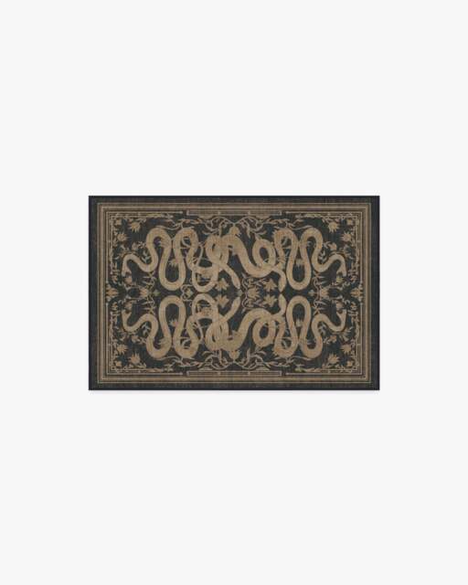 Sumaya Soft Black Rug by Martyn Lawrence Bullard - 60x90 - Machine Washable Area Rug - Kid & Pet Friendly - Indoor Rugs - Ruggable - image 1