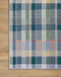 Linnea Slate Blue Multicolour Flatwoven Rug - 60x90 - Machine Washable Area Rug - Kid & Pet Friendly - Indoor Rugs - Ruggable - thumbnail 2