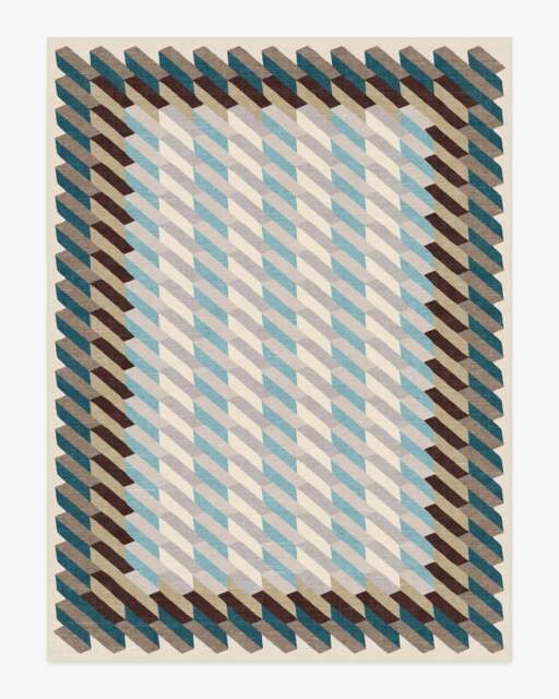 Echo Slate Blue Flatwoven Rug - 275x365 - Machine Washable Area Rug - Kid & Pet Friendly - Indoor Rugs - Ruggable - image 1