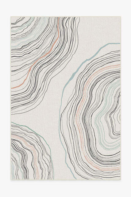 Kalder Sandstone Outdoor Rug White - 185x275 - Machine Washable Area Rug - Kid & Pet Friendly - Indoor Rugs - Ruggable - image 1