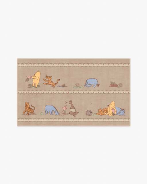 Time With Friends Tan Flatwoven Rug - 90x150 - Machine Washable Area Rug - Kid & Pet Friendly - Indoor Rugs - Ruggable - image 1