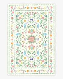 Springtime Lullaby Ivory Multicolour Flatwoven Rug - 90x150 - Machine Washable Area Rug - Kid & Pet Friendly - Indoor Rugs - Ruggable - thumbnail 2
